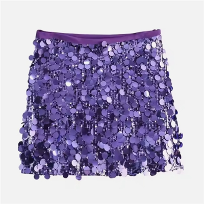 Saia de seda com miçangas